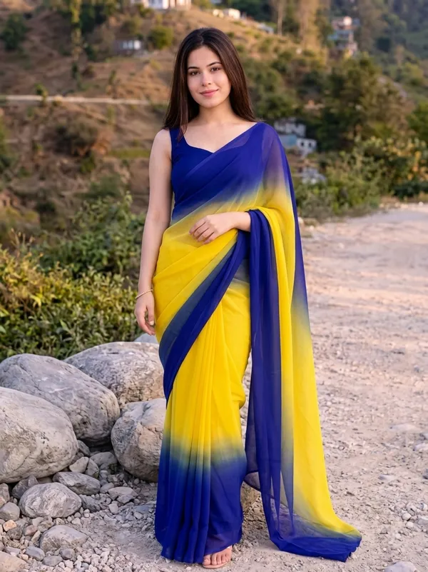 Daily_Wear_Georgette_Padding_Saree_With_Unstitched_Blouse_Piece