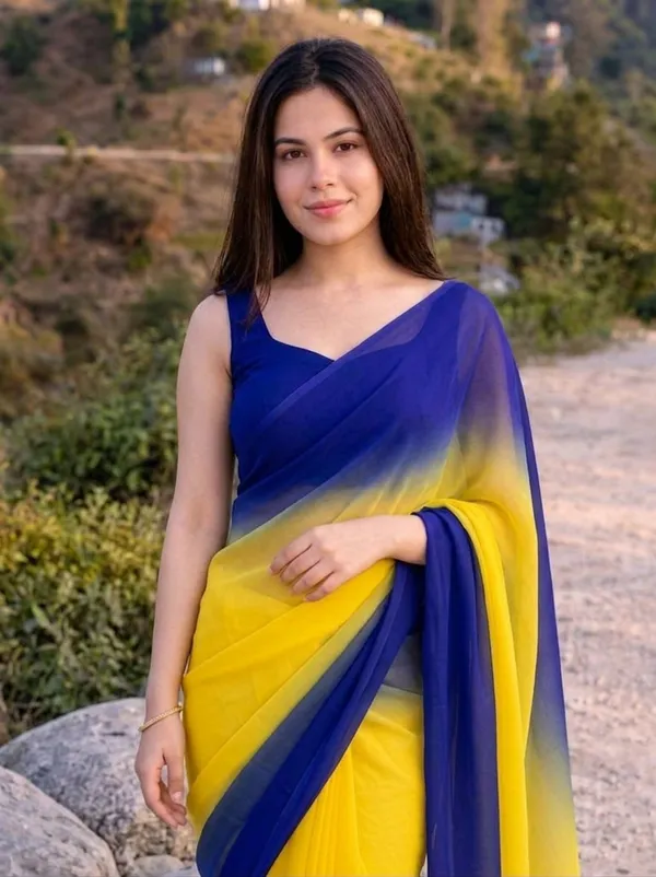 Daily_Wear_Georgette_Padding_Saree_With_Unstitched_Blouse_Piece