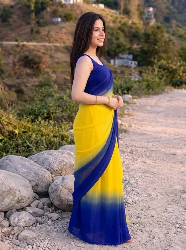 Daily_Wear_Georgette_Padding_Saree_With_Unstitched_Blouse_Piece