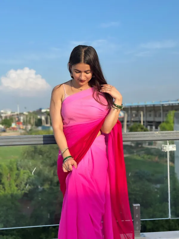 Daily_Wear_Georgette_Padding_Saree_With_Unstitched_Blouse_Piece