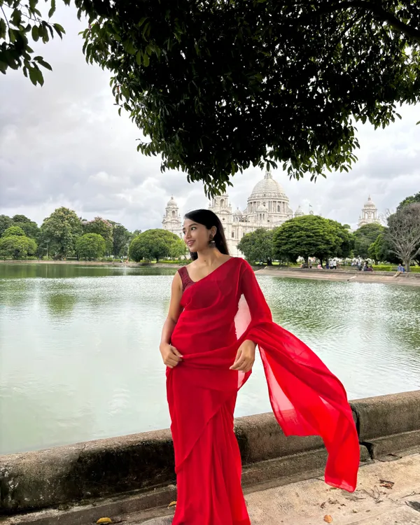 Plain_Dyed_Daily_Wear_Georgette_Saree_With_Unstitched_Blouse_Piece