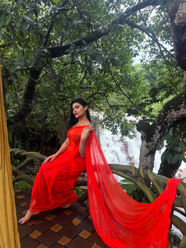Plain_Dyed_Daily_Wear_Georgette_Saree_With_Unstitched_Blouse_Piece