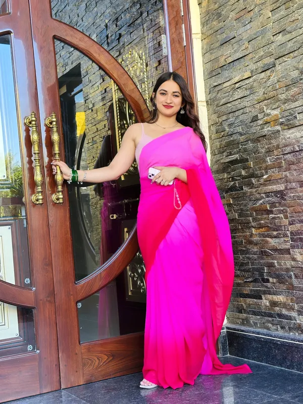 Daily_Wear_Georgette_Padding_Saree_With_Unstitched_Blouse_Piece