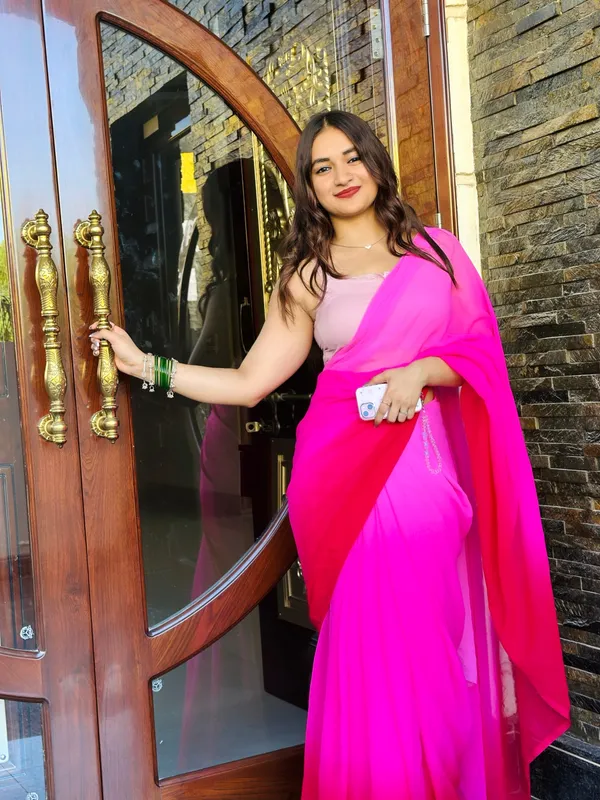 Daily_Wear_Georgette_Padding_Saree_With_Unstitched_Blouse_Piece
