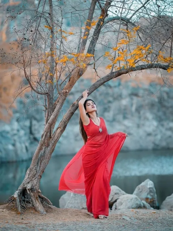Plain_Dyed_Daily_Wear_Georgette_Saree_With_Unstitched_Blouse_Piece
