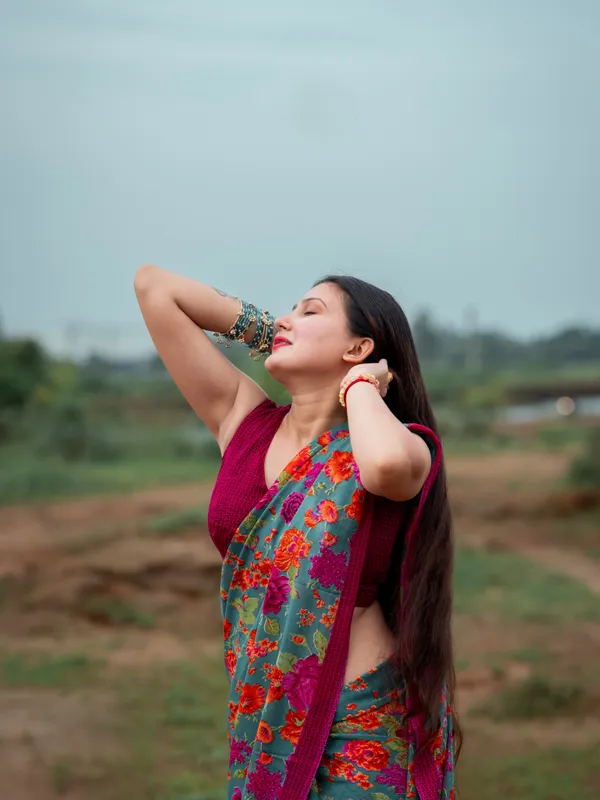Printed_Daily_Wear_Georgette_Saree_With_Unstitched_Blouse_Piece