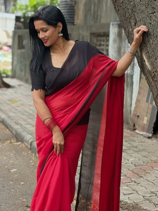 Daily_Wear_Georgette_Padding_Saree_With_Unstitched_Blouse_Piece