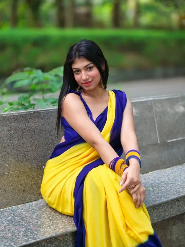 Daily_Wear_Georgette_Padding_Saree_With_Unstitched_Blouse_Piece