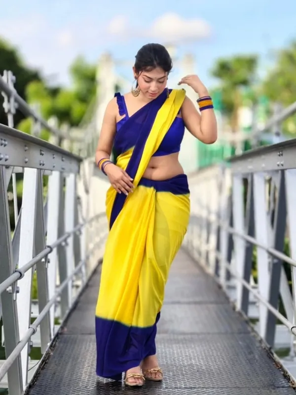 Daily_Wear_Georgette_Padding_Saree_With_Unstitched_Blouse_Piece
