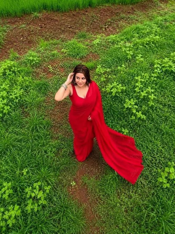 Plain_Dyed_Daily_Wear_Georgette_Saree_With_Unstitched_Blouse_Piece