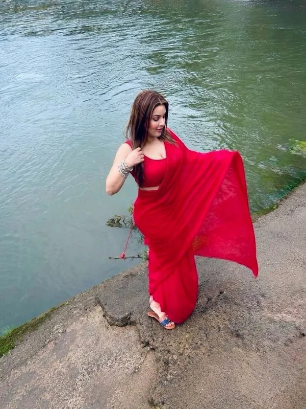 Plain_Dyed_Daily_Wear_Georgette_Saree_With_Unstitched_Blouse_Piece