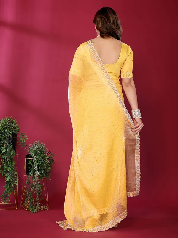Women's_Soft_Zimmy_Choo_Silk_Fabric_Stone_Work_Saree_(Yellow)