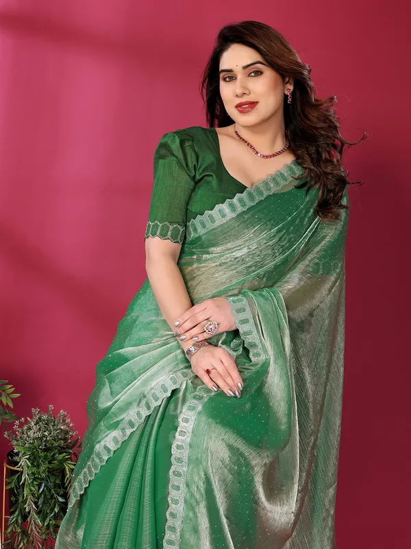 Women's_Soft_Zimmy_Choo_Silk_Fabric_Stone_Work_Saree_(Green)