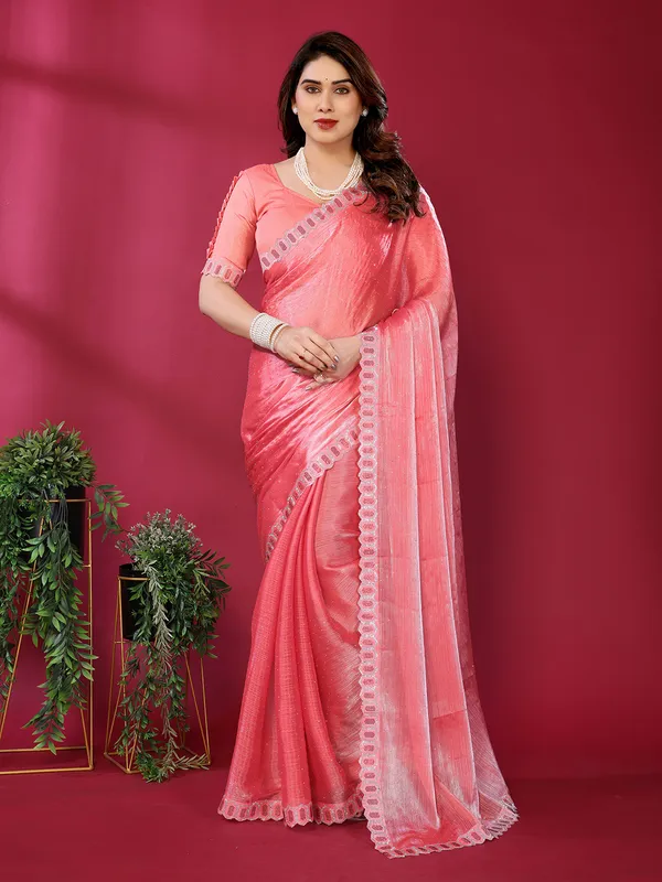 Women's_Soft_Zimmy_Choo_Silk_Fabric_Stone_Work_Saree_(Peach)