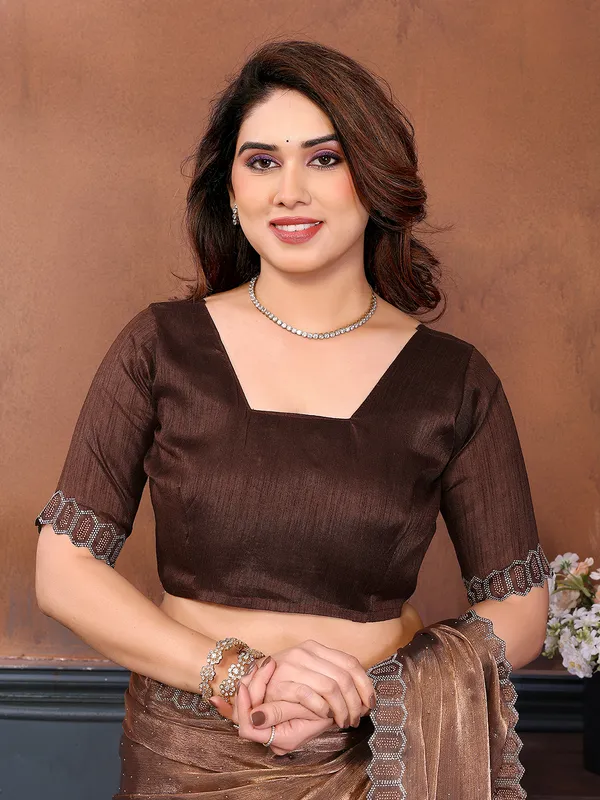 Women's_Soft_Zimmy_Choo_Silk_Fabric_Stone_Work_Saree_(BROWN)