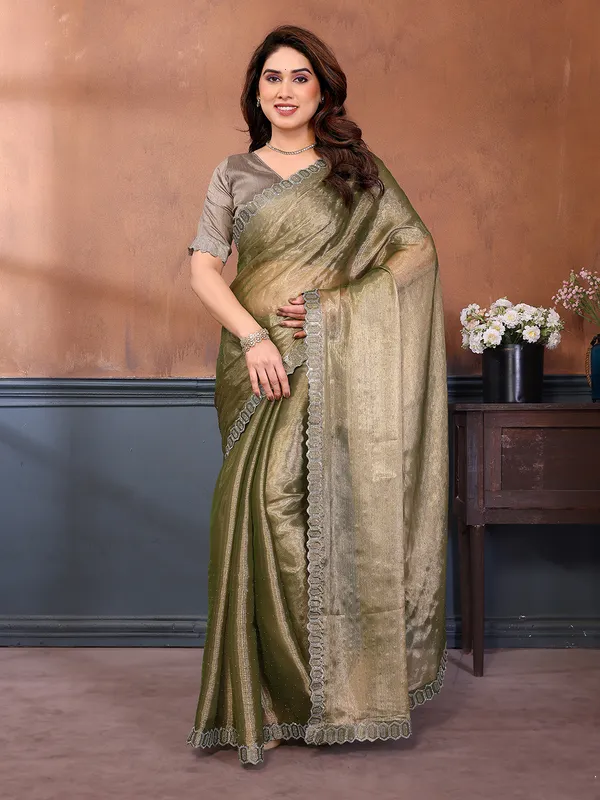 Women's_Soft_Zimmy_Choo_Silk_Fabric_Stone_Work_Saree_(MAHENDI)