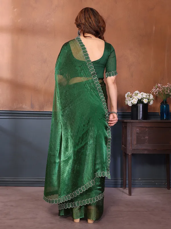 Women's_Soft_Zimmy_Choo_Silk_Fabric_Stone_Work_Saree_(DARK_GREEN)