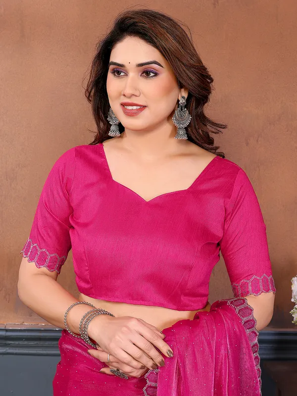 Women's_Soft_Zimmy_Choo_Silk_Fabric_Stone_Work_Saree_(PINK)