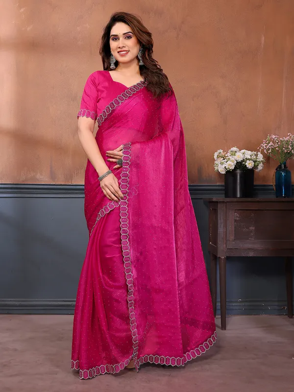 Women's_Soft_Zimmy_Choo_Silk_Fabric_Stone_Work_Saree_(PINK)