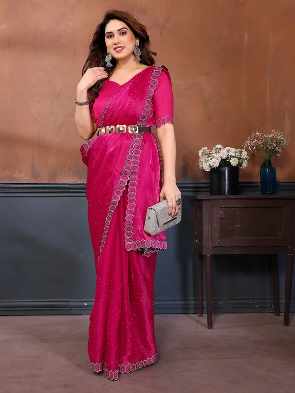Women's_Soft_Zimmy_Choo_Silk_Fabric_Stone_Work_Saree_(PINK)