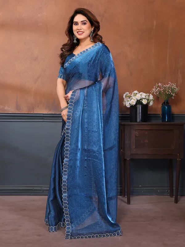 Women's_Soft_Zimmy_Choo_Silk_Fabric_Stone_Work_Saree_(BLUE)