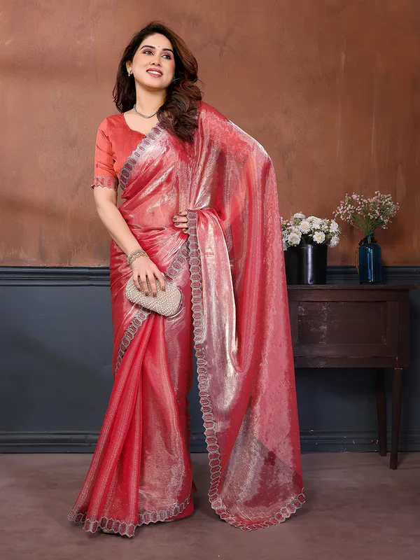 Women's_Soft_Zimmy_Choo_Silk_Fabric_Stone_Work_Saree_(PEACH)