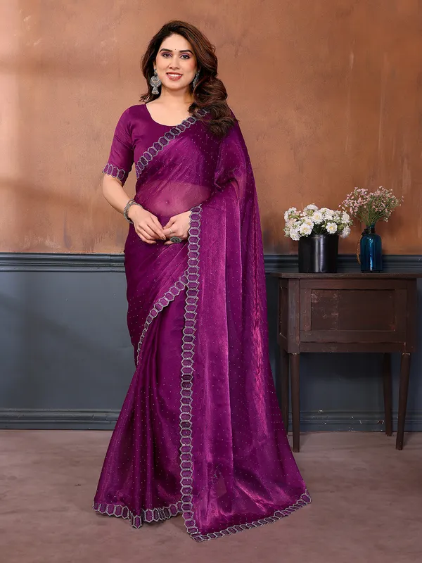 Women's_Soft_Zimmy_Choo_Silk_Fabric_Stone_Work_Saree_(WINE)