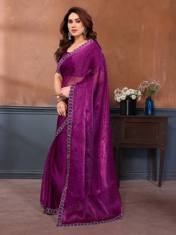 Women's_Soft_Zimmy_Choo_Silk_Fabric_Stone_Work_Saree_(WINE)