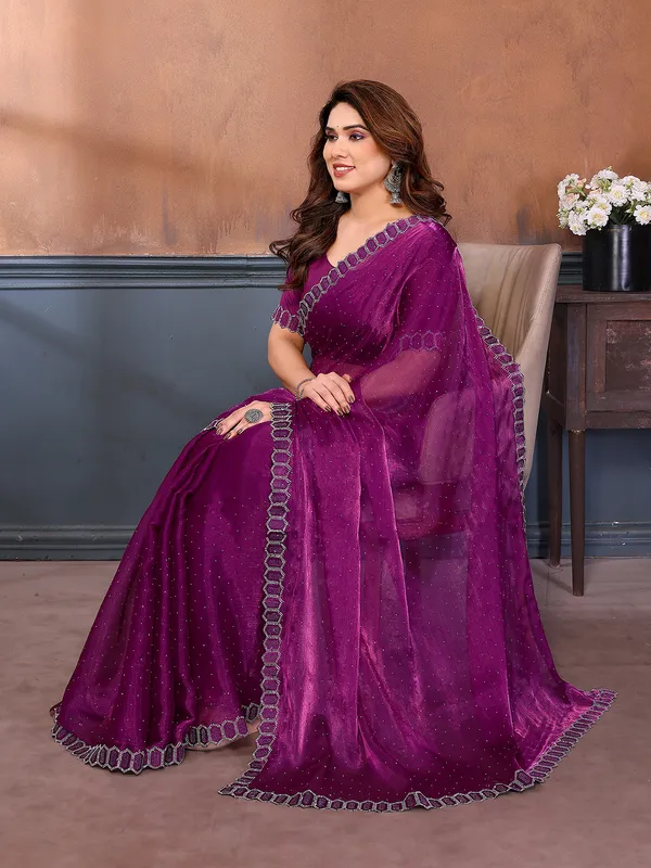 Women's_Soft_Zimmy_Choo_Silk_Fabric_Stone_Work_Saree_(WINE)
