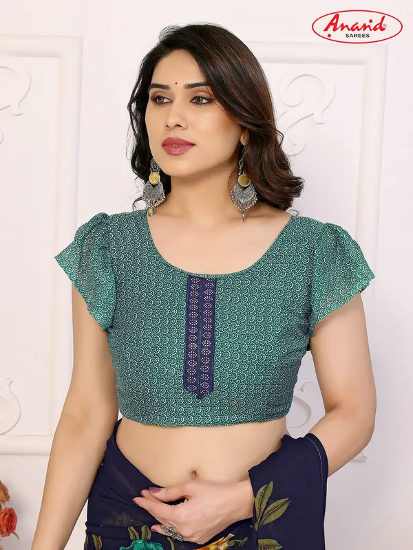 Embellished,_Floral_Print_Bollywood_Georgette_Lace_Border_Dimond_Lace_Border_Saree_(Dark_Blue)