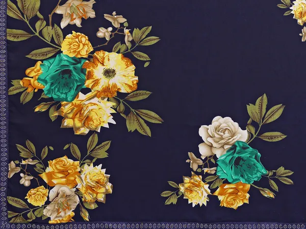 Embellished,_Floral_Print_Bollywood_Georgette_Lace_Border_Dimond_Lace_Border_Saree_(Dark_Blue)