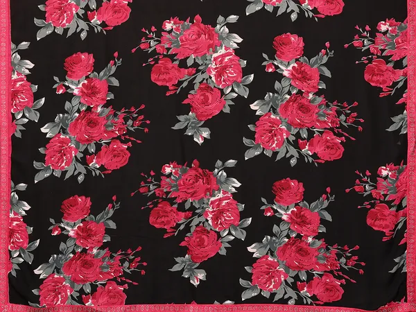 Embellished,_Floral_Print_Bollywood_Georgette_Saree_(Pink,_Black)