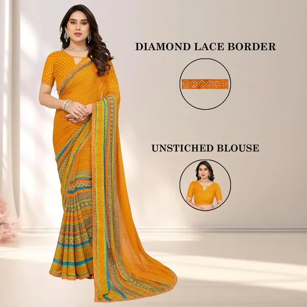 Embellished,_Paisley,_Printed_Bollywood_Georgette_Lace_Border_Dimond_Lace_Border_Saree_(Yellow)
