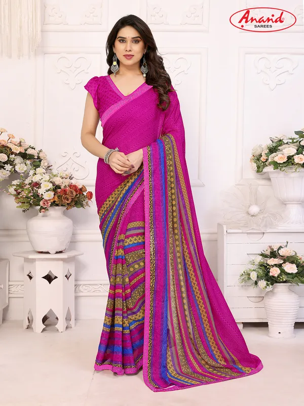 Embellished,_Paisley,_Printed_Bollywood_Georgette_Lace_Border_Dimond_Lace_Border_Saree_(Pink)