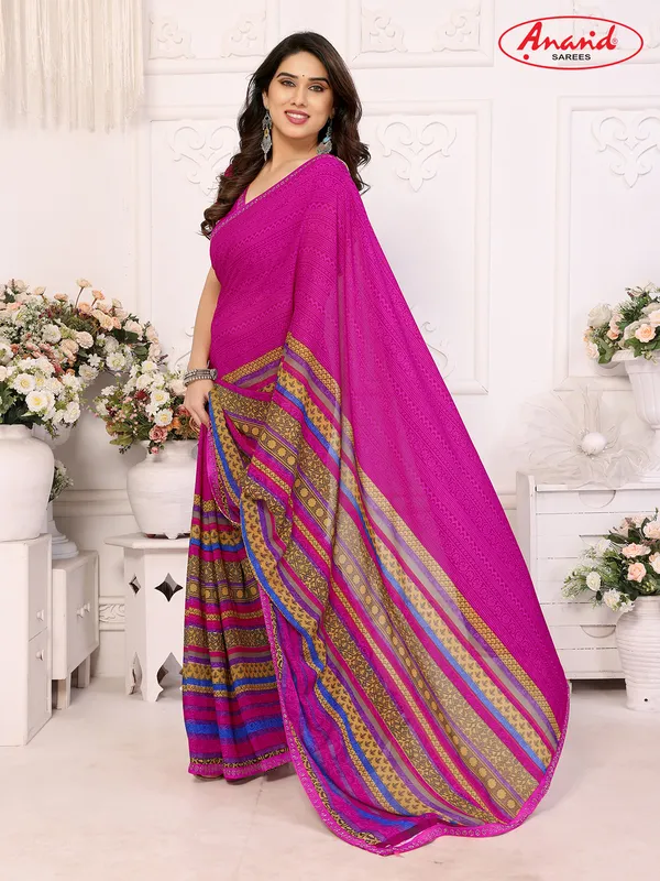 Embellished,_Paisley,_Printed_Bollywood_Georgette_Lace_Border_Dimond_Lace_Border_Saree_(Pink)