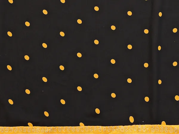 Embellished,_Polka_Print_Bollywood_Georgette_Lace_Border_Dimond_Lace_Border_Saree_(Yellow,_Black)
