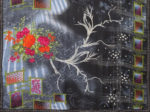 Embellished,_Ombre,_Floral_Print_Bollywood_Georgette_Saree_(Black,_Grey)