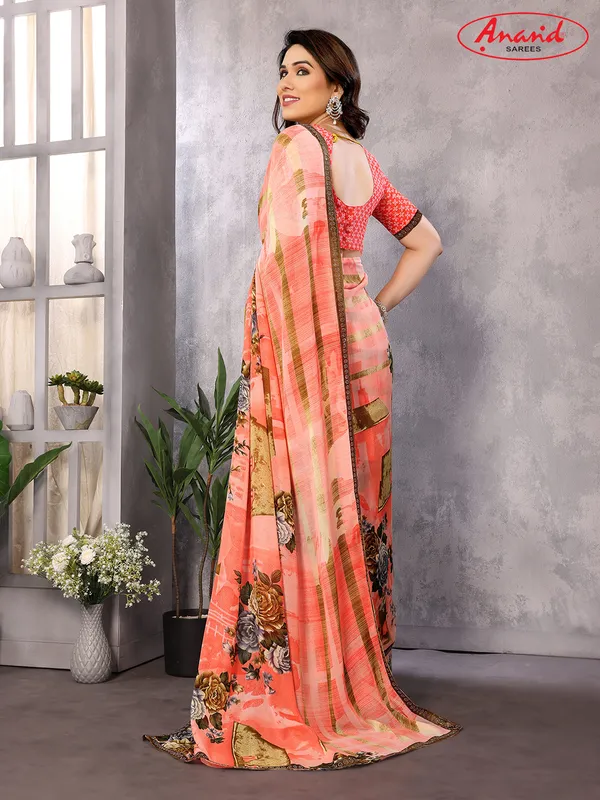 Embellished,_Ombre,_Floral_Print_Bollywood_Georgette_Saree_(Pink,_Orange)