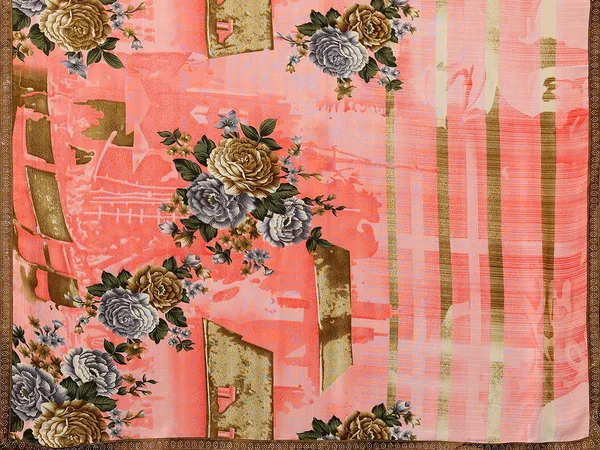 Embellished,_Ombre,_Floral_Print_Bollywood_Georgette_Saree_(Pink,_Orange)