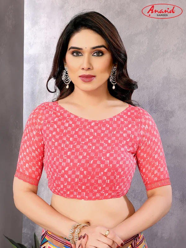 Embellished,_Ombre,_Geometric_Print_Bollywood_Georgette_Saree_(Pink)