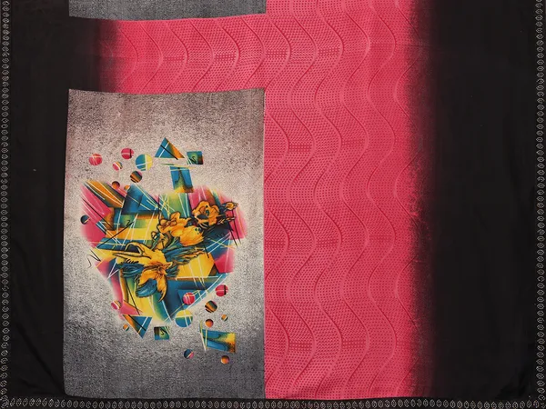 Embellished,_Floral_Print,_Geometric_Print_Bollywood_Georgette_Saree_(Black,_Pink,_Beige)
