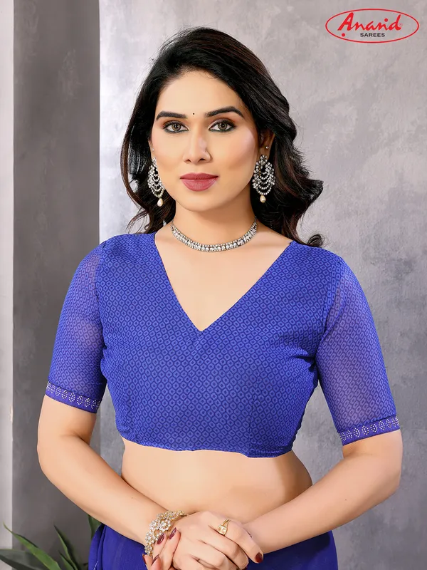 Embellished,_Geometric_Print_Bollywood_Georgette_Saree_(Blue)