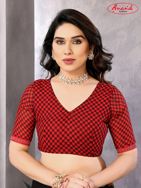 Embellished,_Floral_Print_Bollywood_Georgette_Saree_(Black)
