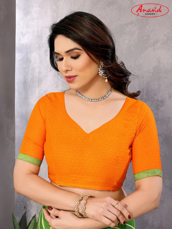 Embellished,_Ombre,_Striped,_Printed_Leheria_Georgette_Saree_(Green,_Yellow,_Orange)