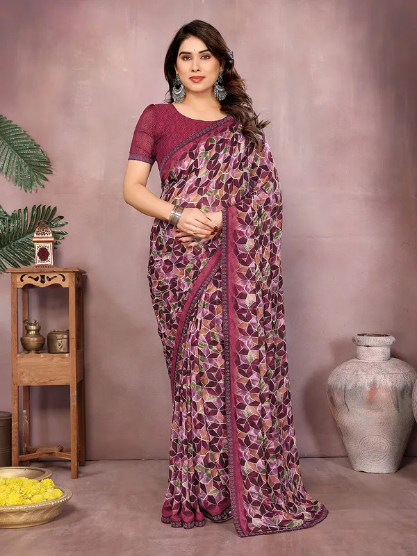 Geometric_Print_Bollywood_Georgette_Saree��(Pink,_Purple)