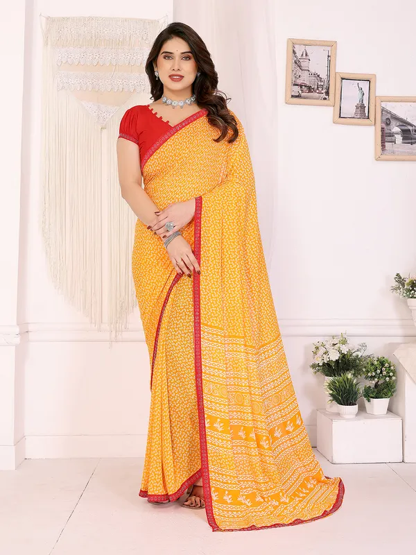Georgette_Diamond_lace_Border_Saree_With_Unstitched_Blouse_Piece