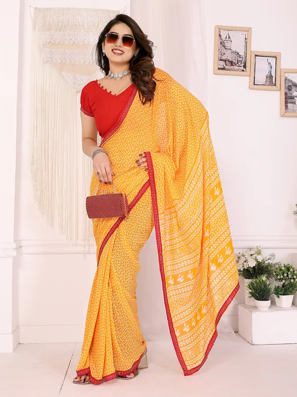 Georgette_Diamond_lace_Border_Saree_With_Unstitched_Blouse_Piece