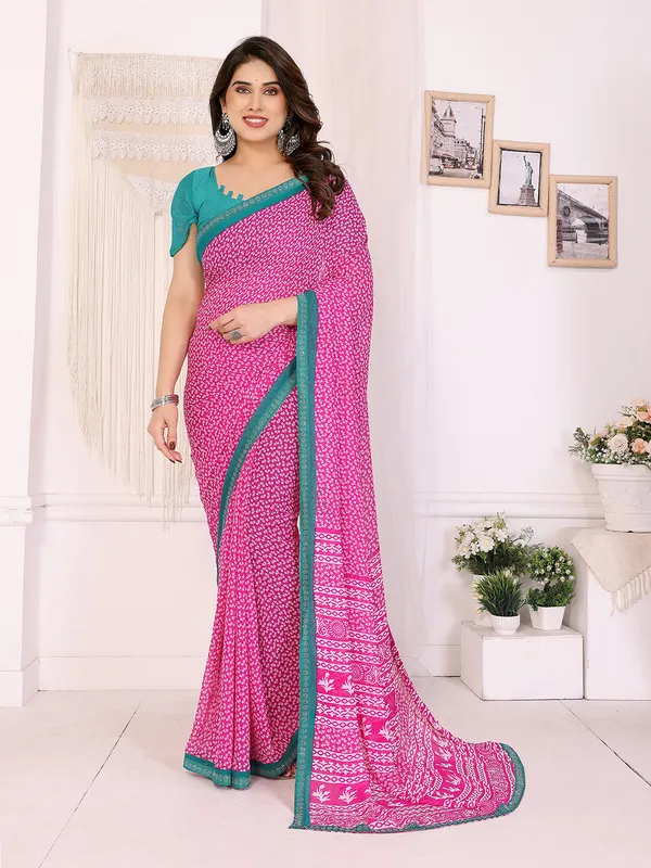 Georgette_Diamond_lace_Border_Saree_With_Unstitched_Blouse_Piece