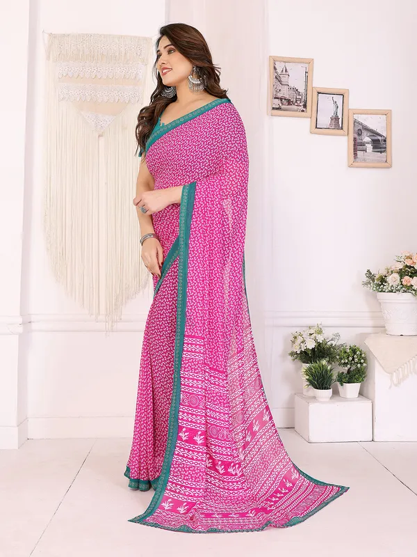 Georgette_Diamond_lace_Border_Saree_With_Unstitched_Blouse_Piece
