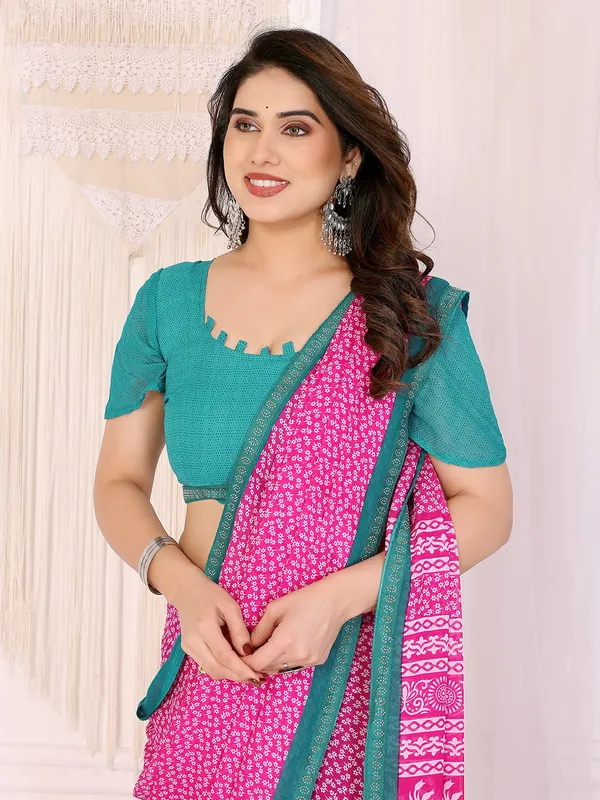Georgette_Diamond_lace_Border_Saree_With_Unstitched_Blouse_Piece